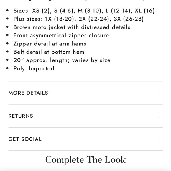 Women’s faux MOTO jacket brown - Picture 4 of 4